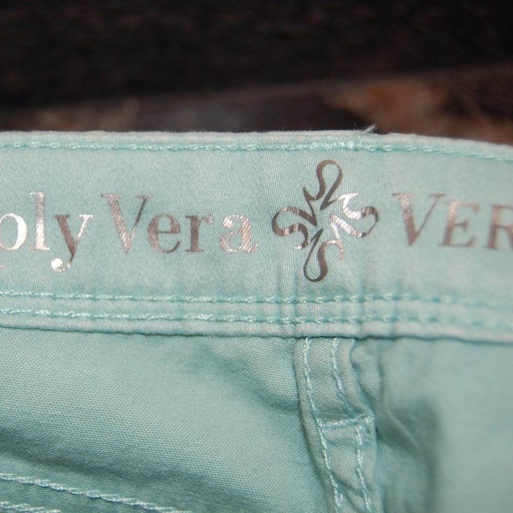 Simply Vera Vera Wang Women's Turquoise/Aqua Faded Skinny Ankle Jeans Size 10 - Picture 11 of 16